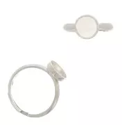 Bague réglable pour cabochon fond plat 8 mm - Argent 925 x1