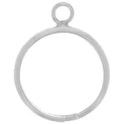 Bague fil demi jonc réglable avec 1 anneau - Taille 54 à 58 - Argent 925 x1