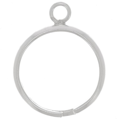 Bague fil demi jonc réglable avec 1 anneau - Taille 54 à 58 - Argent 925 x1