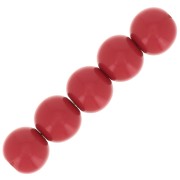 Perles en résine opaque 6 mm - Rouge clair x10|raw }}