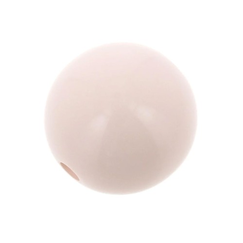 Perles en résine opaque 4 mm - Rose pastel x15