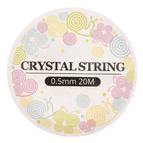 Fil élastique en silicone 0.50 mm - Transparent x20m