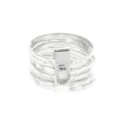 Bague semainier pour cabochon 4 mm - Taille 56 - Argent 925 x1|raw }}