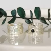 Bague semainier pour cabochon 4 mm - Taille 56 - Argent 925 x1