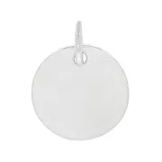 Breloque médaille à graver 10 mm avec anneau fermé - Argent 925 x1