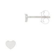 Boucles d'oreilles coeur 4 mm - Argent 925 x2|raw }}