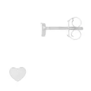 Boucles d'oreilles coeur 4 mm - Argent 925 x2