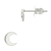 Boucles d'oreilles lune 5 mm - Argent 925 x2