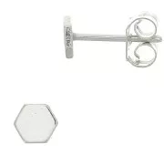 Boucles d'oreilles octogone 4 mm - Argent 925 x2