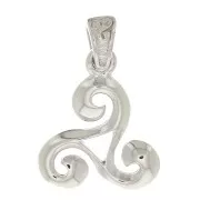 Pendentif Triskel 15x13 mm avec anneau fermé - Argent 925 x1