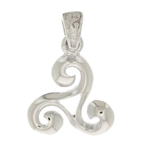 Pendentif Triskel 15x13 mm avec anneau fermé - Argent 925 x1