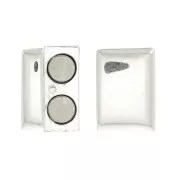 Fermoir aimanté pour lacet plat 10 mm - en Argent 925 x1