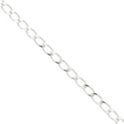 Chaîne maille gourmette limée 3.9 mm en Argent 925 x50cm