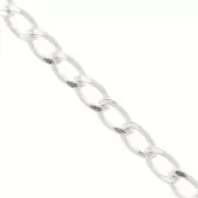 Chaîne maille gourmette limée 3.9 mm en Argent 925 x50cm