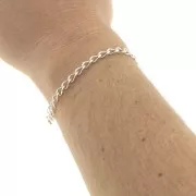 Chaîne maille gourmette limée 3.9 mm en Argent 925 x50cm