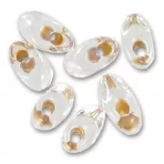 Long Magatama Miyuki 4x7 mm LMA-1522 - Crystal Spkl Honey Beige x 10g
