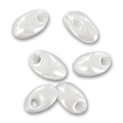Long Magatama Miyuki 4x7 mm LMA-420 - White Pearl Ceylon x 10g