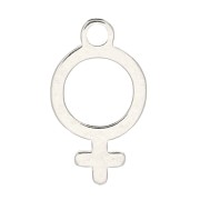 Breloque symbole féminin 10.5x6 mm en Argent 925 x1