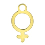 Breloque symbole féminin 10.5x6 mm en Argent 925 Doré x1|raw }}