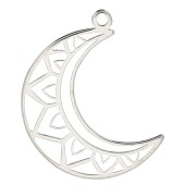 Pendentif lune ethnique 19x14 mm en Argent 925 x1|raw }}