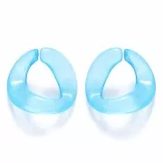 Maillons ovales torsadés 22x23 mm - Multicolore x20