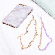 Chaîne plastique maille Forçat 6 mm - Blanc x42cm