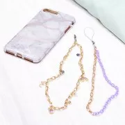 Chaîne plastique maille Forçat 6 mm - Violet x42cm