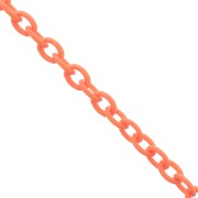 Chaîne plastique maille Forçat 6 mm - Orange x42cm|raw }}