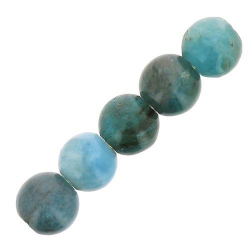 Perles rondes en pierre gemme 4 mm - Apatite x20