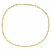 Tour de cou maille anglaise 4 mm - Acier inoxydable 316L Doré x45cm