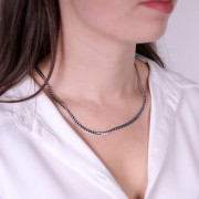 Tour de cou maille Anglaise 4 mm - Acier inoxydable 304 x45cm