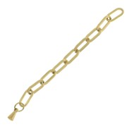 Chainette d'extension maille Rectangle limée 55 mm - Acier inoxydable 316L Doré x1|raw }}