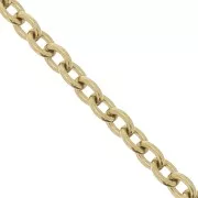 Chaîne maille Forçat 7.4 mm en Acier inoxydable 316L Doré x50cm