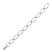 Chainette d'extension maille Rombo limée 55 mm en Acier inoxydable 316L x1|raw }}