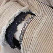 Chaîne maille Gourmette limée 7.75 mm en Acier inoxydable 316L x50cm