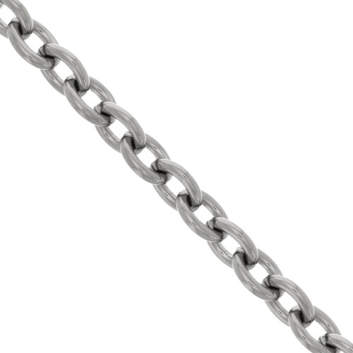 Chaîne maille Forçat 7.4 mm en Acier inoxydable 316L x50cm