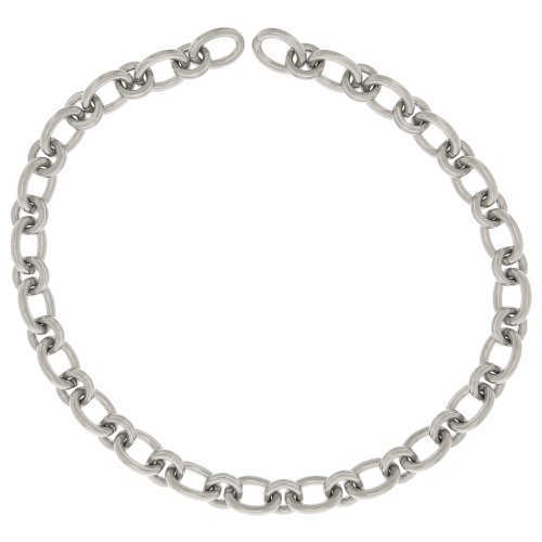 Chaîne maille Forçat alternée 13.8 mm en Acier inoxydable 316L x50cm