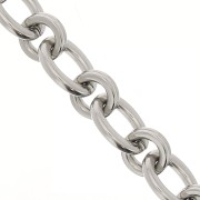 Chaîne maille Forçat alternée 13.8 mm en Acier inoxydable 316L x50cm