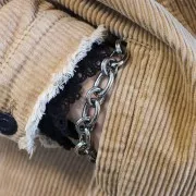 Chaîne maille Forçat alternée 13.8 mm en Acier inoxydable 316L x50cm