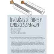 Clip amovible attache sucette - tétine 43x30 mm en bois - Rond - Naturel x1
