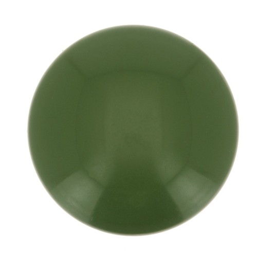 Cabochon rond en résine opaque 14 mm - Olive x1