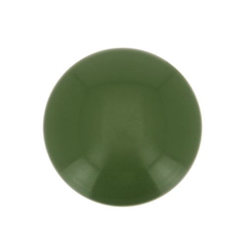 Cabochon rond en résine opaque 12 mm - Olive x1