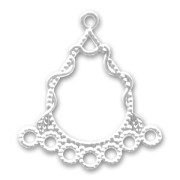 Intercalaires/Chandeliers décor fin 28 mm argenté x4|raw }}