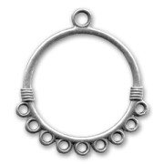 Intercalaires/Chandeliers ronds 32 mm argenté vieilli x2|raw }}