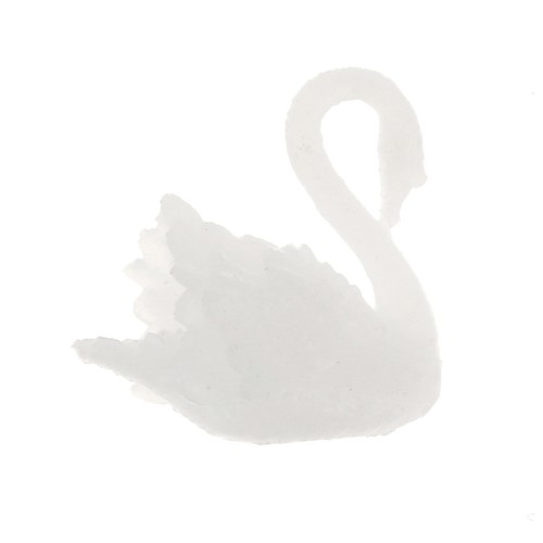Cygne en plastique 13 mm pour accessoires et bijoux résine d'inclusion - Blanc x1
