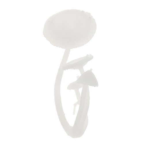 Champignon plastique 15 mm pour accessoires & bijoux résine d'inclusion - Blanc x1