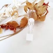 Rose en plastique 25 mm pour accessoires & bijoux résine d'inclusion - Blanc x1