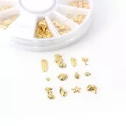 Eléments à coller ou à résiner - thème Marin - Doré x1