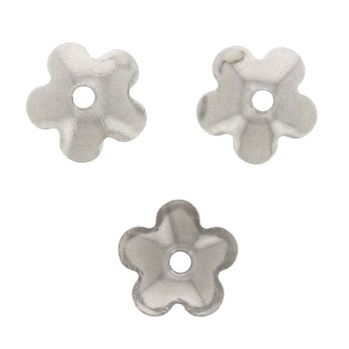Coupelles fleurs 6 mm en Acier inox x10