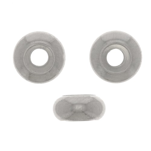 Perle stoppeur 6 mm avec un trou de 2.5 mm - Acier inoxydable x1